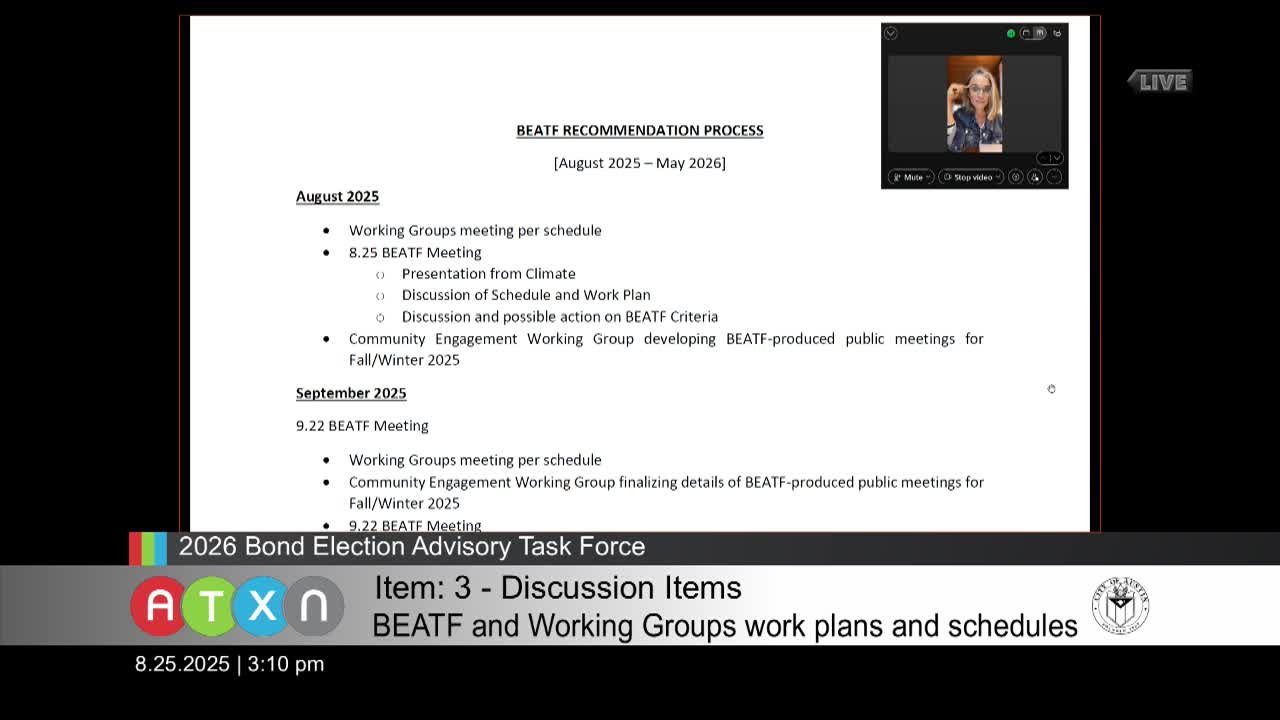 BTA Working Groups Prepare Priorities for City Projects Starting January