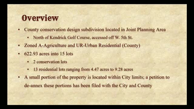 City Council Reviews Gillespie Draw Subdivision Plans for Residential and Conservation Lots