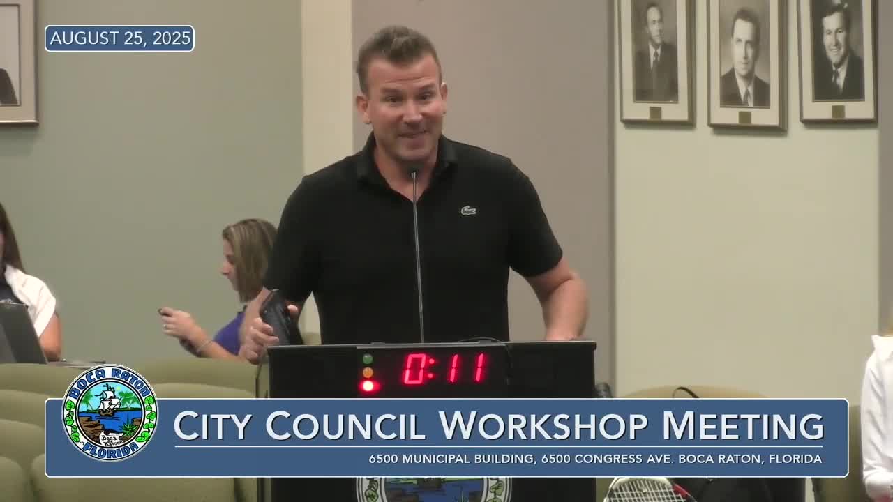 Boca Raton Council Discusses Memorial Park History and City Finances