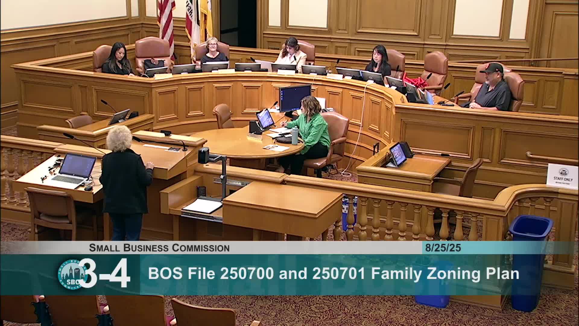 Gwen Caplan addresses small business survival concerns in San Francisco's Mission District