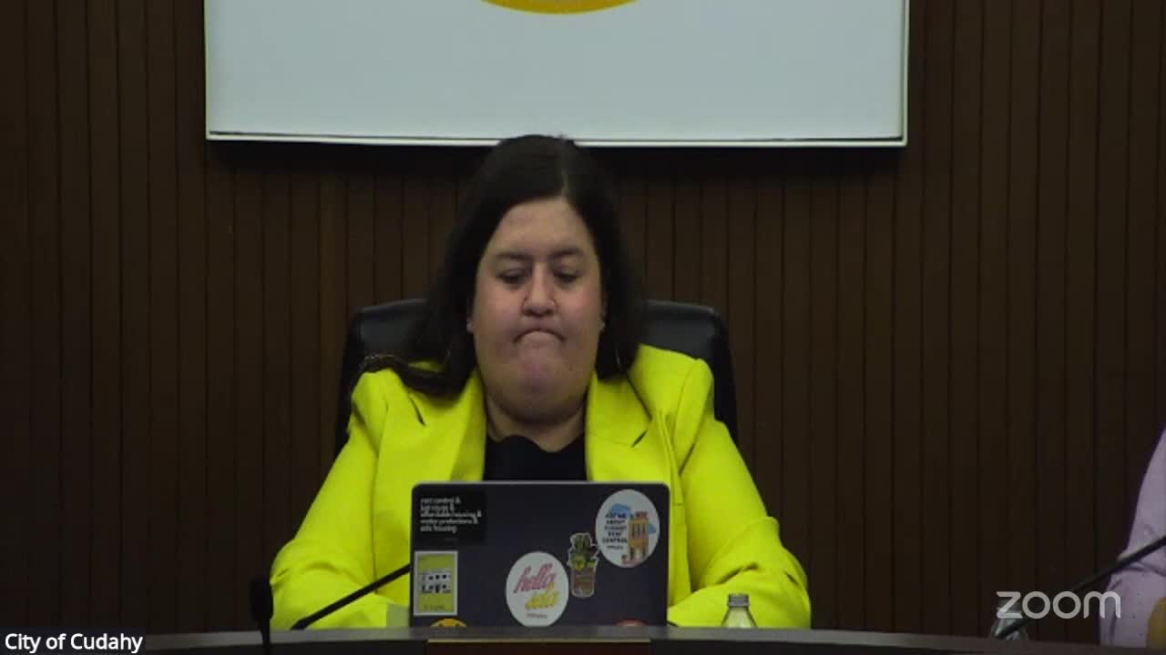 Votes at a glance: Cudahy City Council approves pavement plan, holiday decorations contract and cell‑site lease amendment; tabling on health initiative