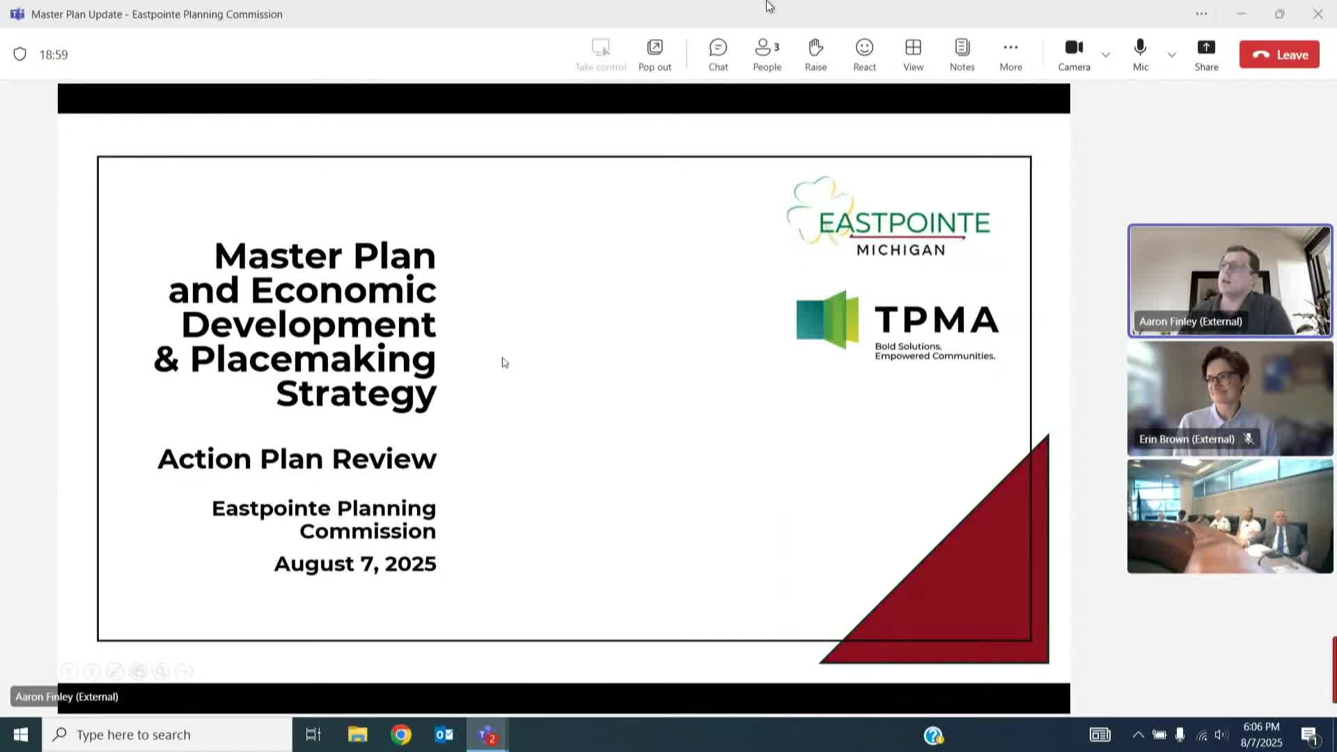 Eastpointe planners review neighborhood goals, cite uneven progress and code‑enforcement gaps