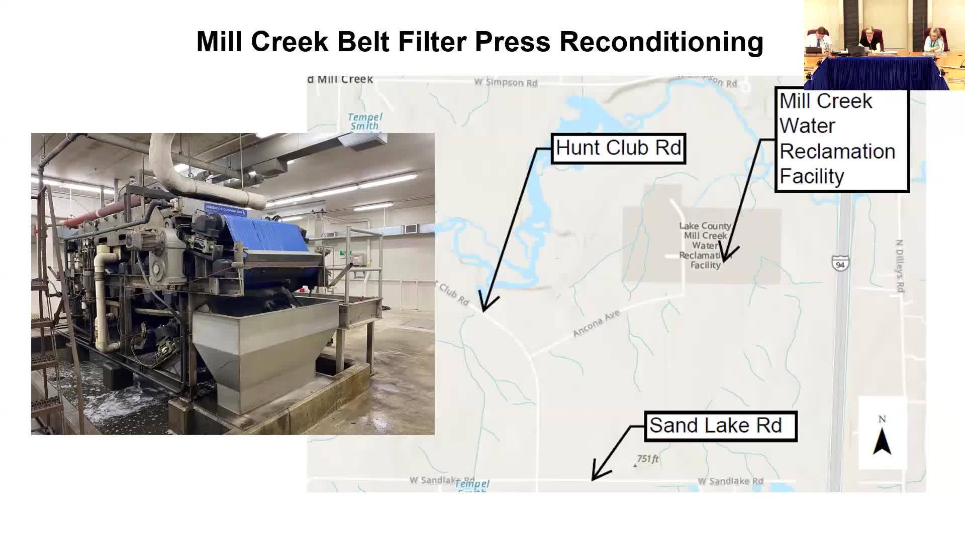 Committee approves $203,475 sole‑source contract with Alfa Laval to recondition Mill Creek belt filter press