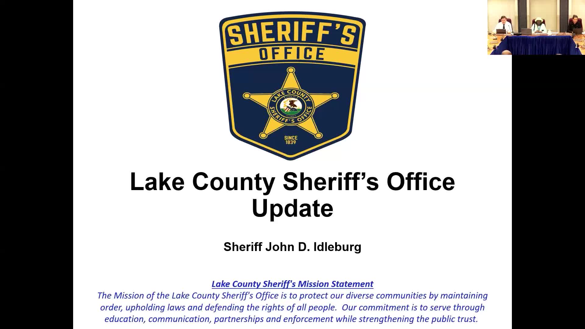 Sheriff outlines jail pressures, inmate transfers and possible use of RTA funds for public safety building