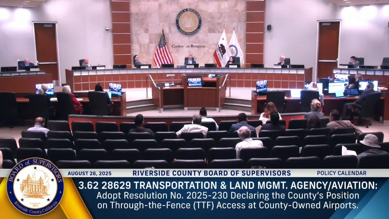 Riverside County Approves Aviation Proposal Amid Brown Act Concerns