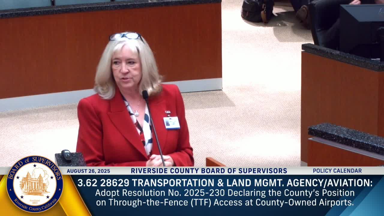 Riverside County Bans Through The Fence Agreements at All Airports