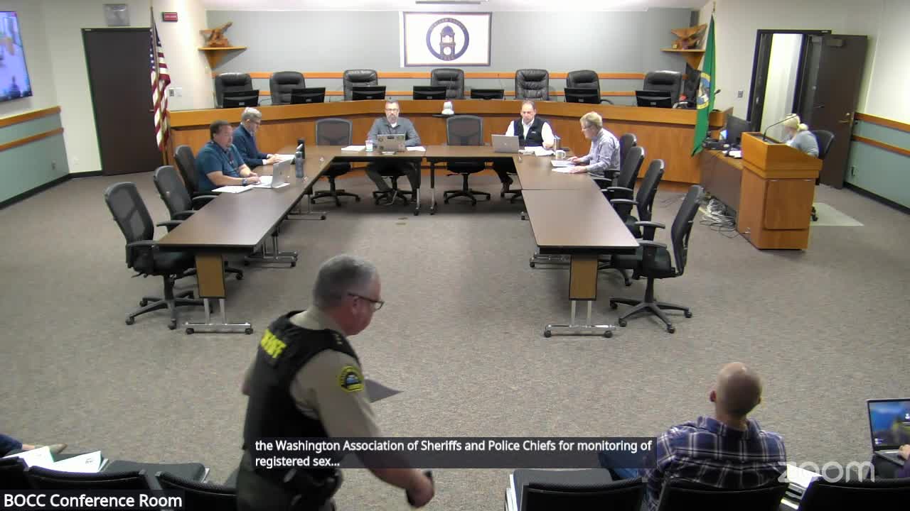 Sheriff outlines $91,000 state award to support sex-offender registration and monitoring