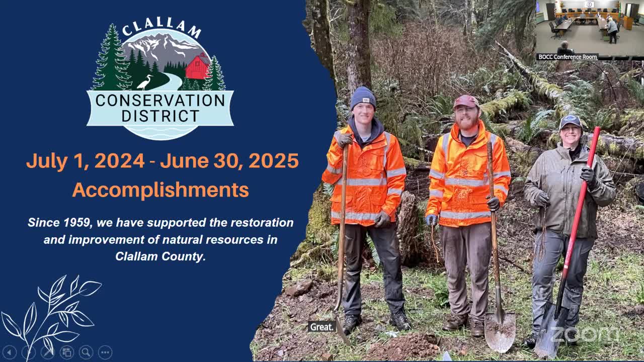 Clallam Conservation District reports increased plantings, cover-crop program growth and rising costs for elections and database work