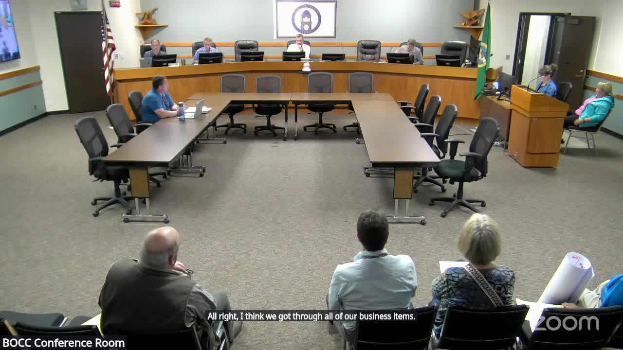 Clallam County commissioners discuss harm reduction and budgeting concerns during public comments