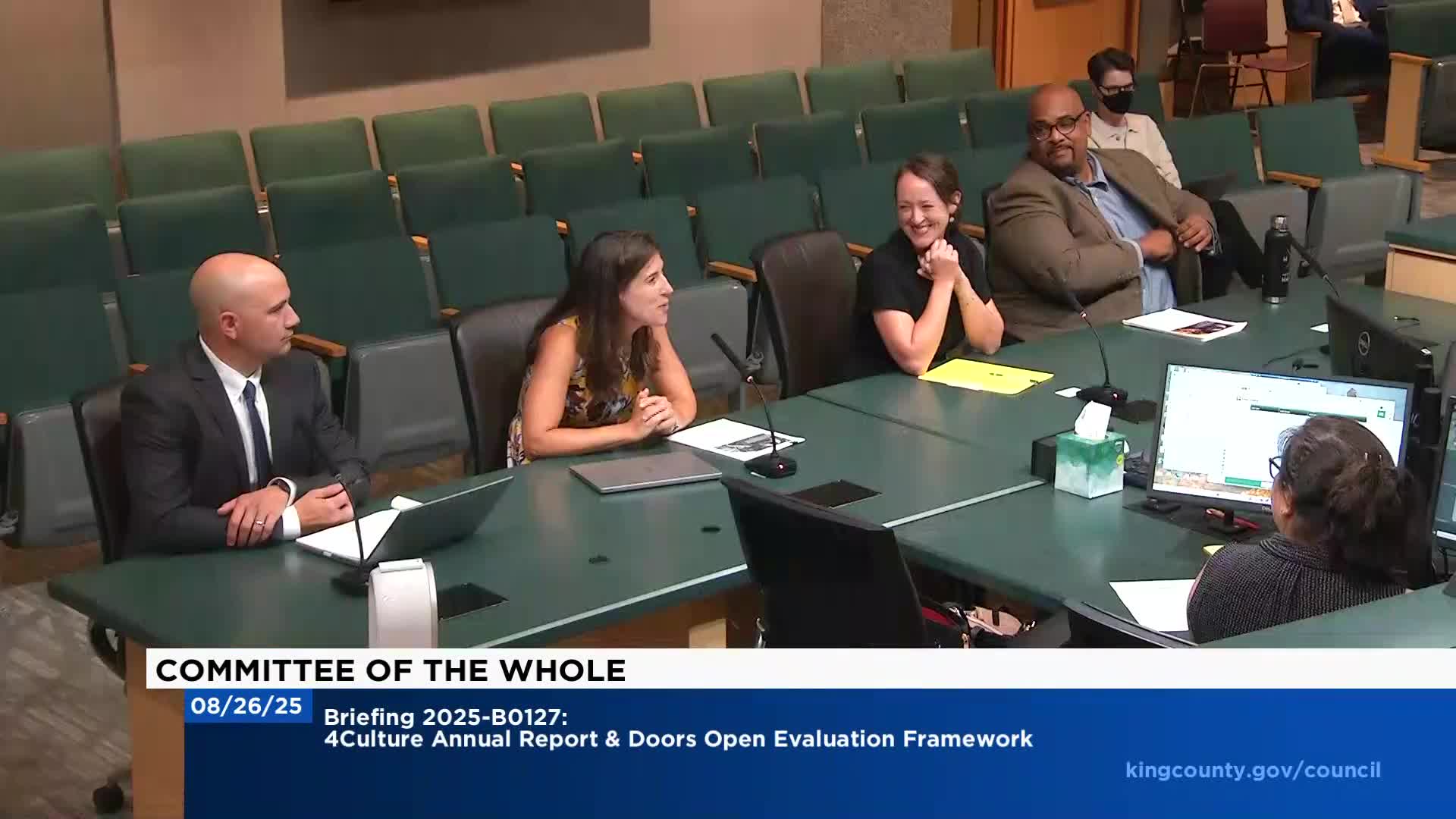 Heidi Daniel presents King County Library System's annual report to council members