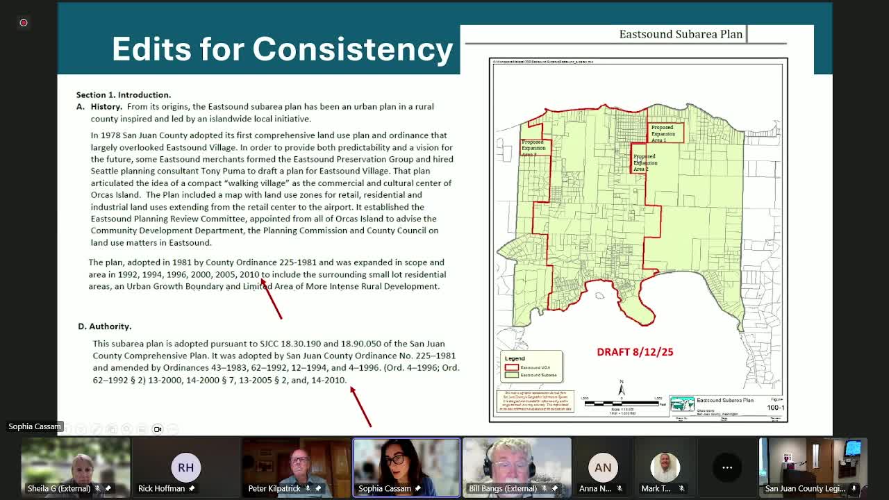 San Juan County Planning Commission reviews Easton Subarea Map Amendments for Affordable Housing