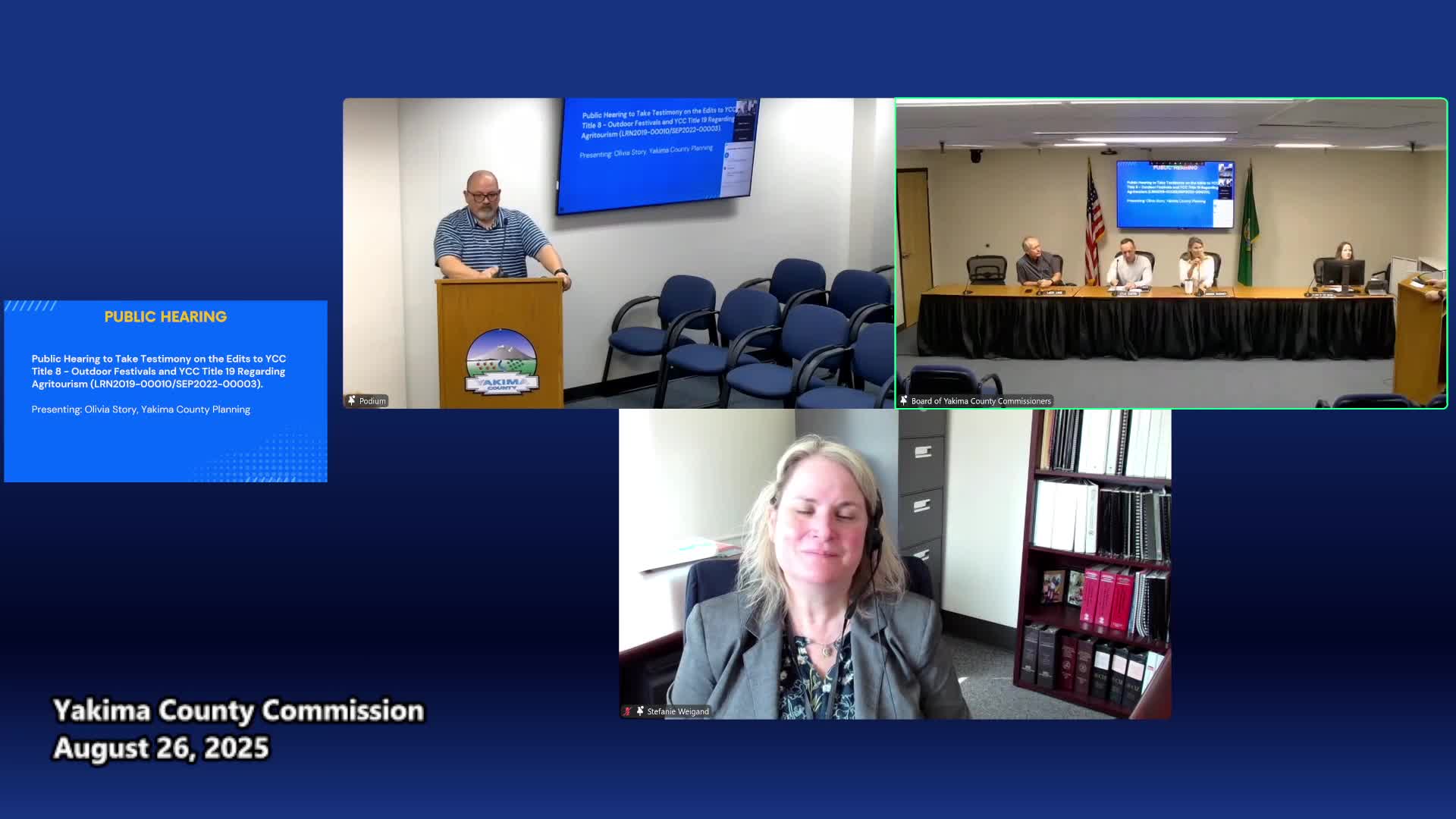 Yakima Commissioners Support Agritourism and Close Public Hearing on Land Use