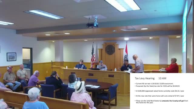 Commission Approves Revised Tax Levy During General Meeting