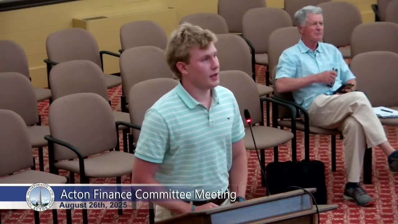 Evan Andres proposes 55 plus community to boost Acton's budget amidst demographic shifts