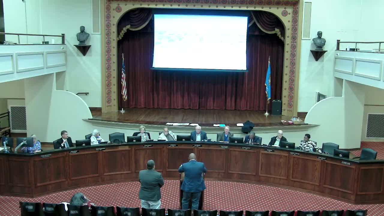 Antonio Hobson presents Safe and Clean Neighborhood Division progress update to City Council