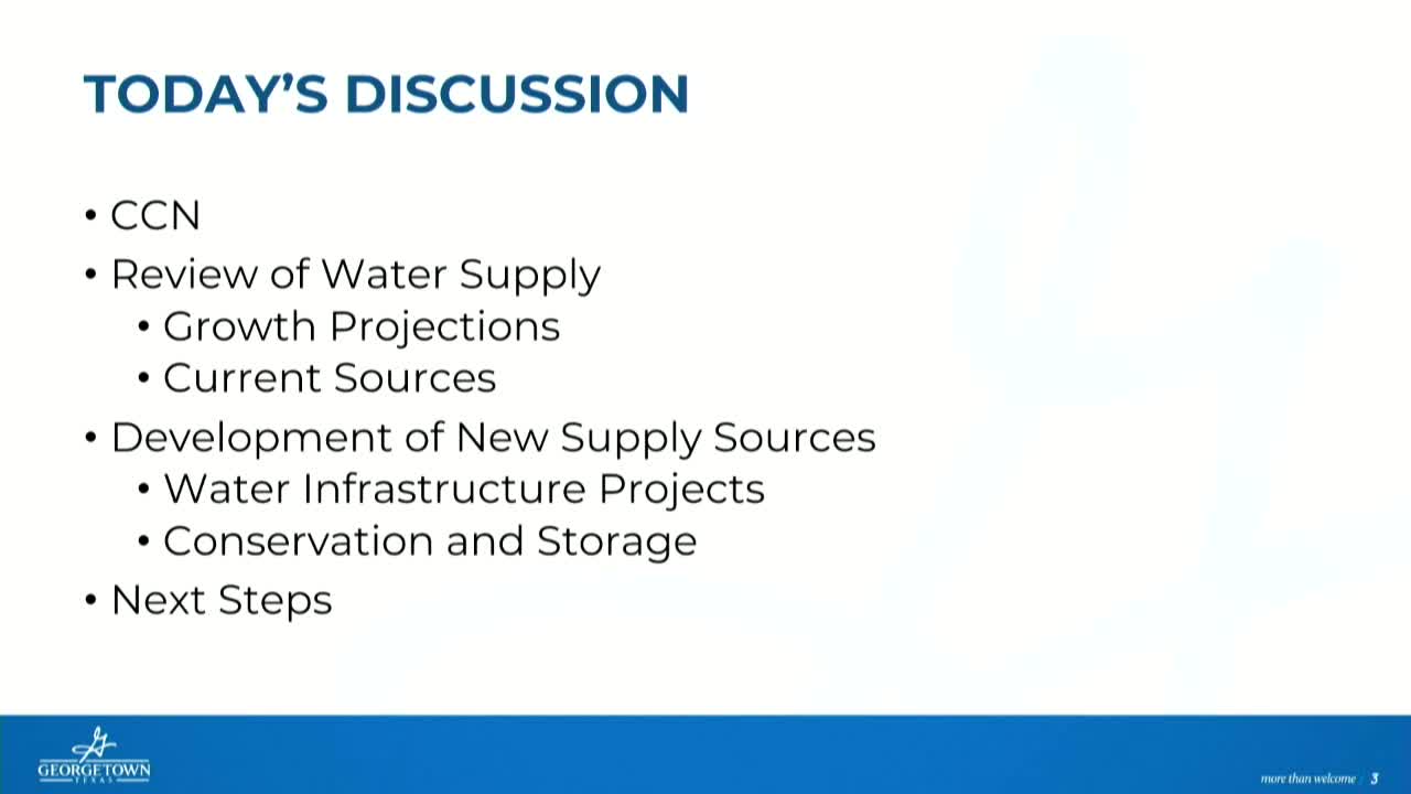Georgetown to Sell Portions of Water Service Territory Amid Rapid Growth Challenges