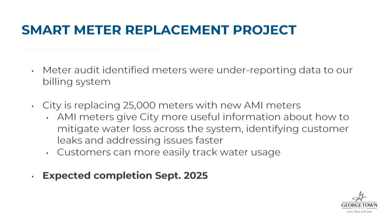 Georgetown Water Authority outlines plans for reclaimed water expansion and leak reduction