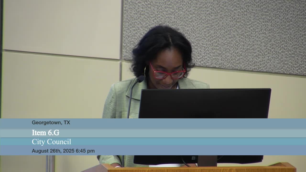 Georgetown City Council Evaluates Updates to Utility Account Fees and Rate Increases