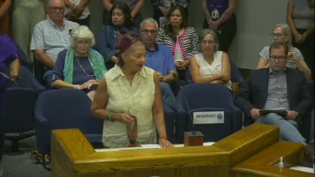 Marilyn Hayes discusses housing eviction and community support at Yolo County meeting