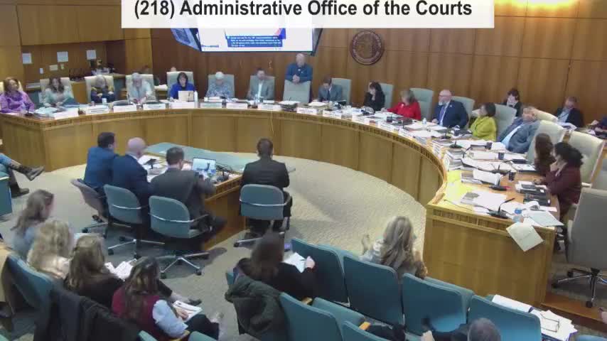 Appropriations committee approves LFC recommendations for AOC, courts and judicial districts; committee schedules follow-up work