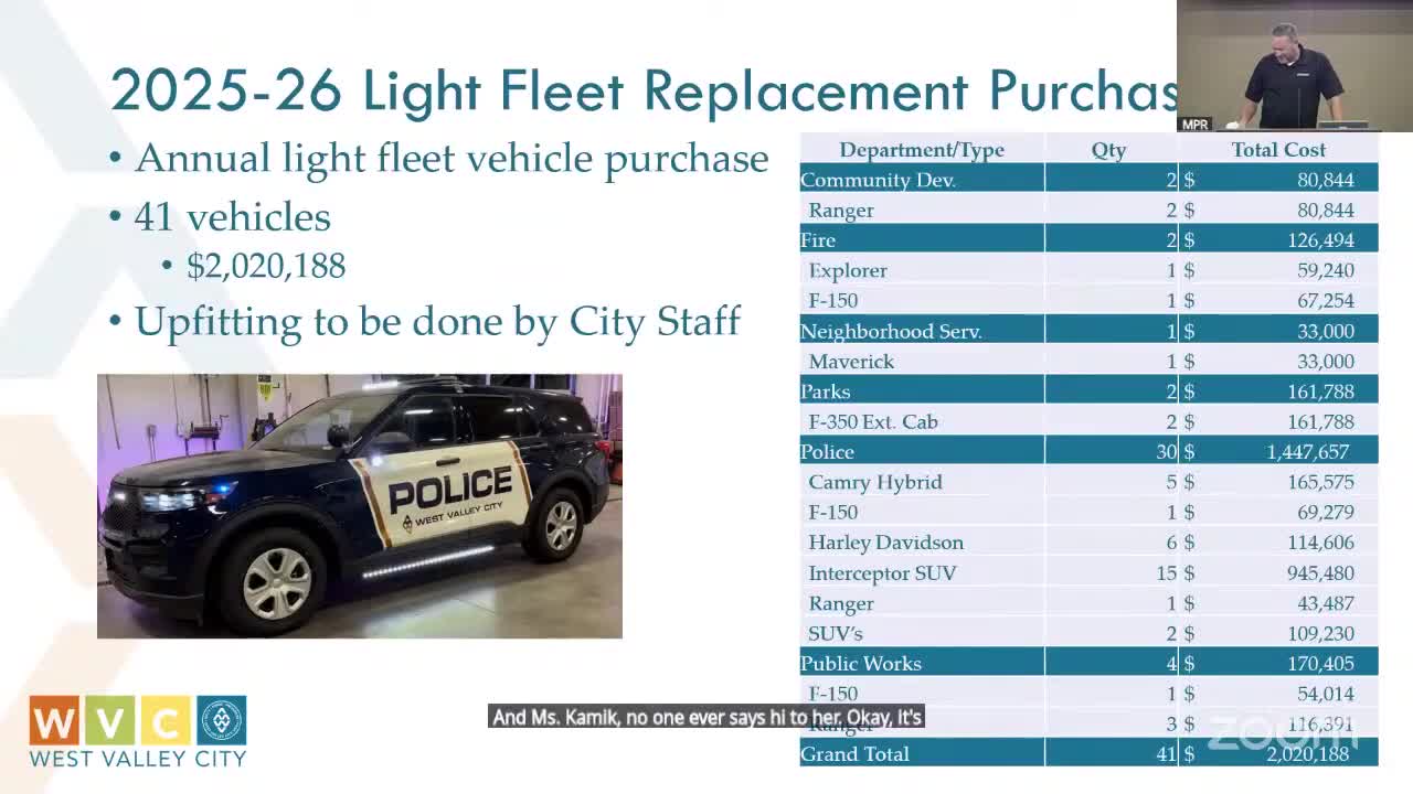 Local Council Approves $2M Fleet Replacement Plan for Police and Public Services