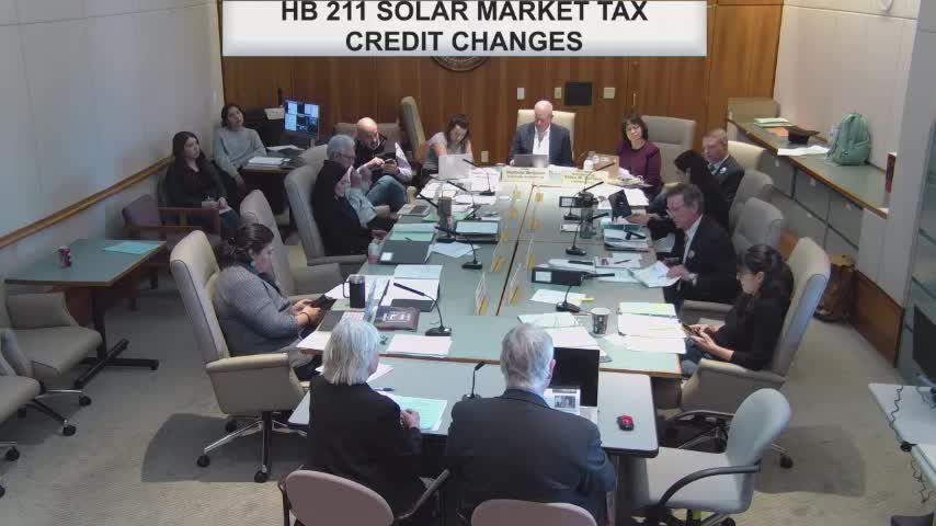 House Committee Votes 7-4 to Advance Bill on Tax Credits for Solar Energy