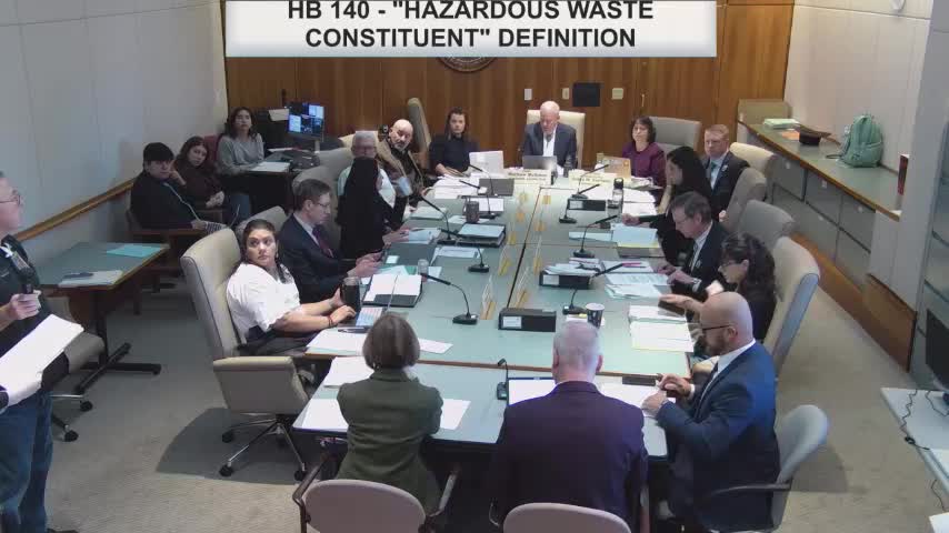 New Mexico Legislators Debate HB 140 on PFAS Hazardous Waste Regulations