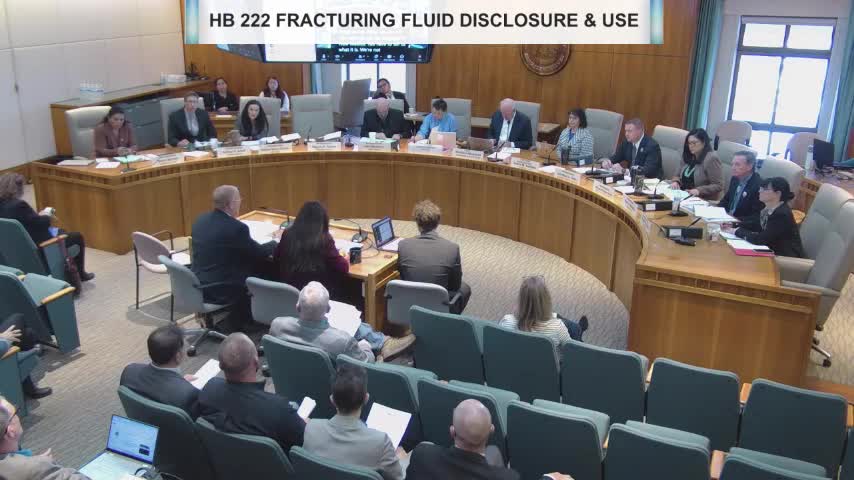 New Mexico Committee Debates House Bill 222 for Chemical Disclosure in Oil and Gas Industry