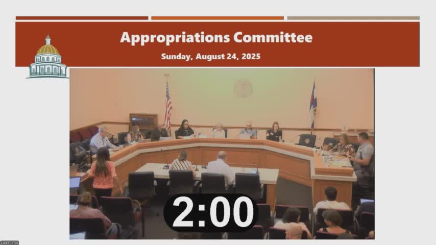 Appropriations Committee advances repeal of small‑business vendor fee as part of special‑session budget fixes