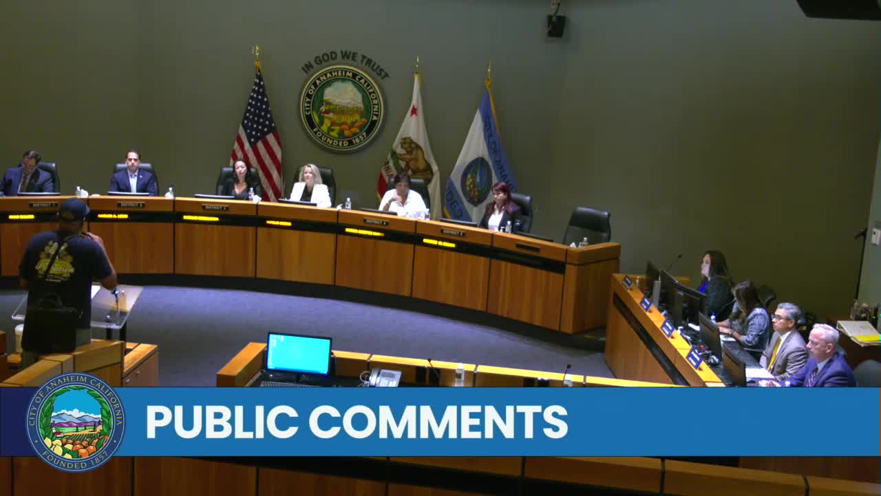Anaheim Council Faces Community Concerns Over Rent and Law Enforcement Practices