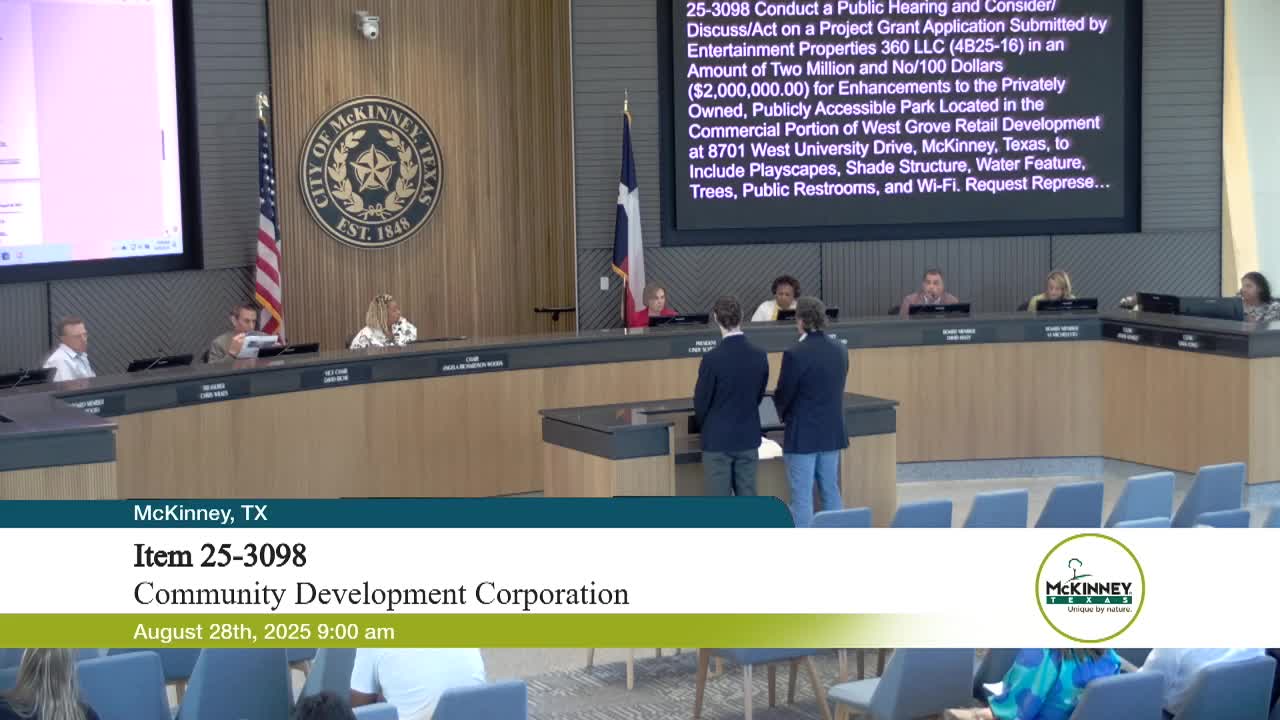 McKinney City Council Approves Sanchez Charities' $1.7M Infrastructure Project Grant