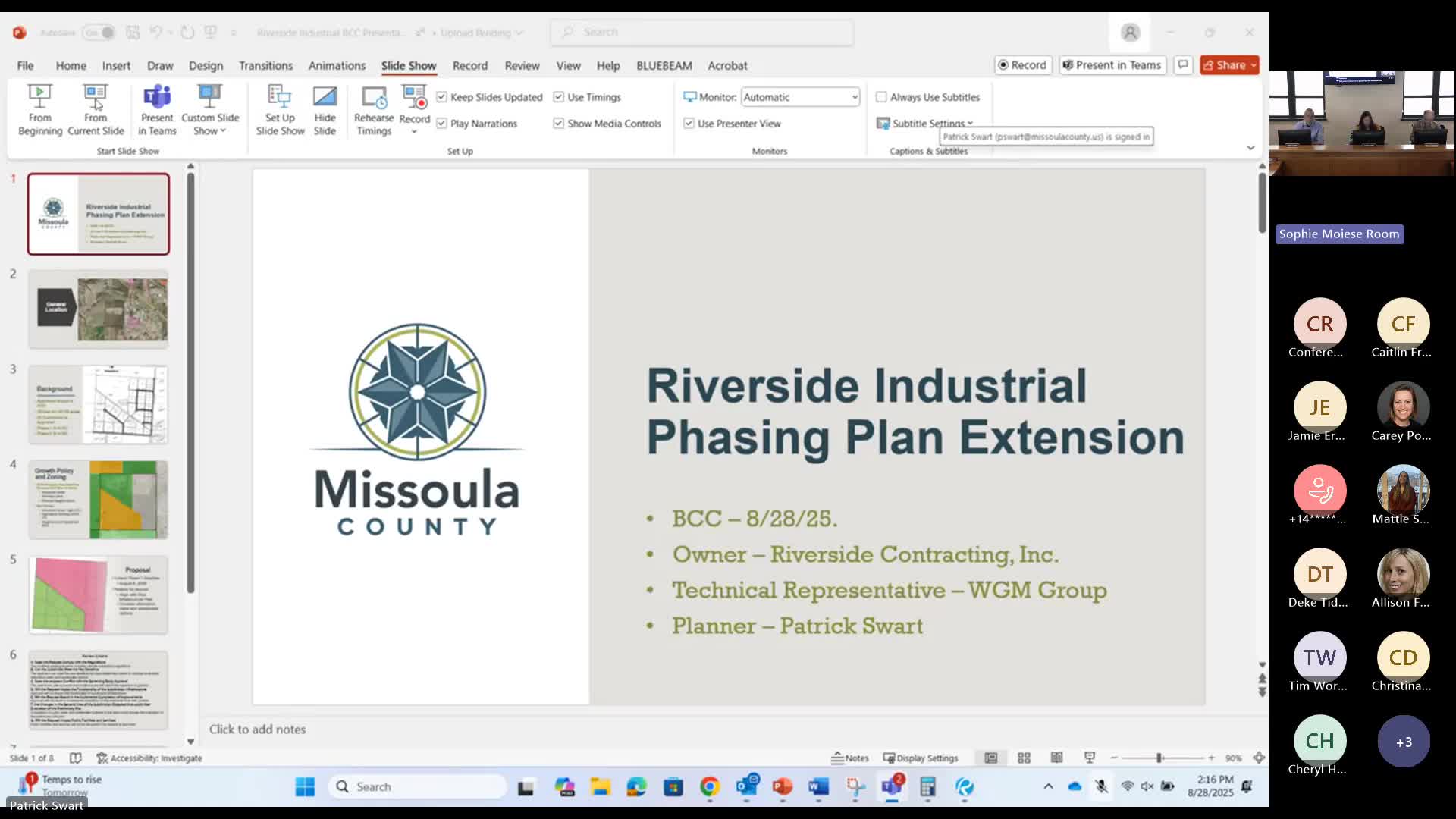 Missoula County Approves Riverside Industrial Subdivision Phasing Plan Extension