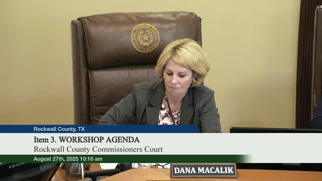 Rockwall Commissioners Set to Vote on New Road Project Committee Formation