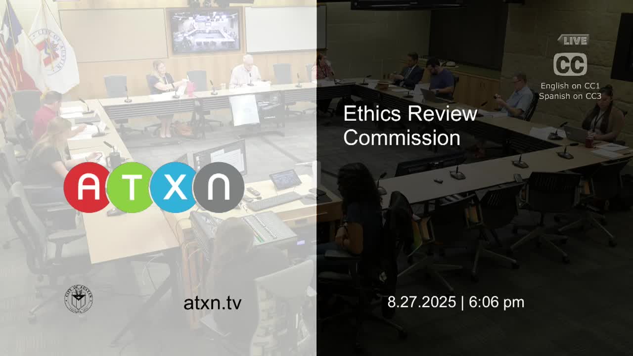 Andrew Rivera Alleges City Management Retaliation at Austin Ethics Review Commission Meeting