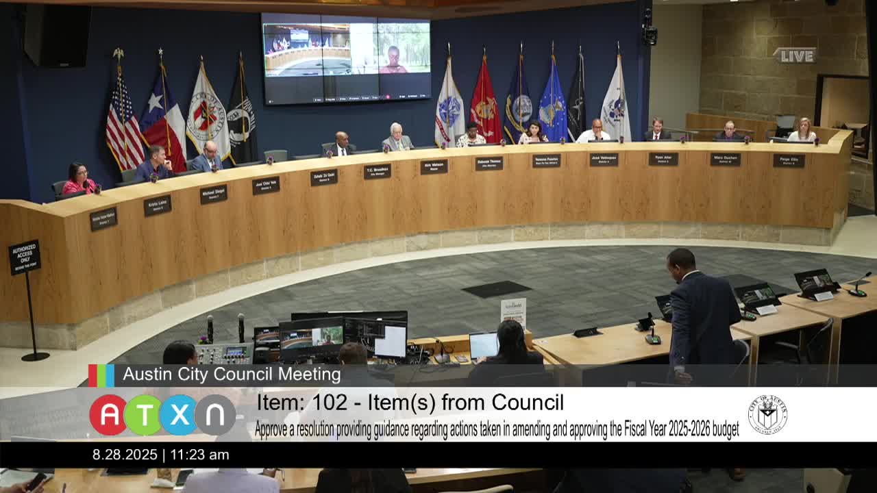 Austin City Council Discusses Youth Homelessness Fund Allocation in Budget Review