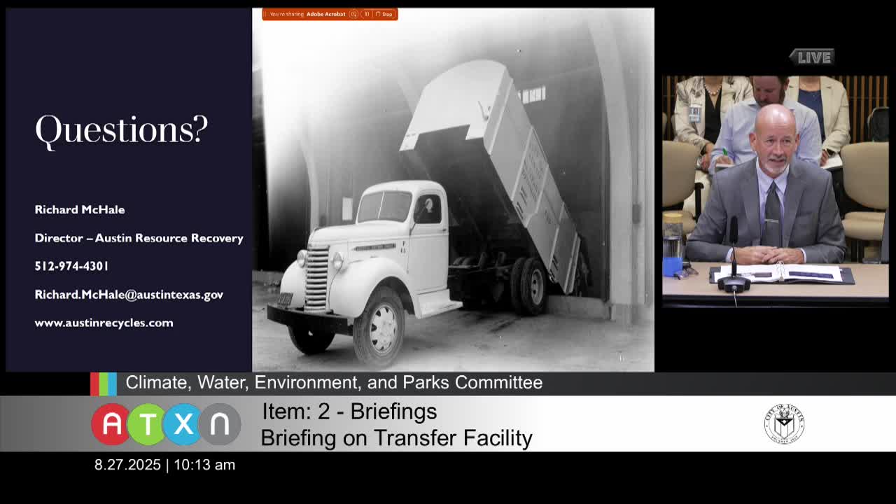 City Council Explores New Waste Transfer Station to Improve Sanitation Operations