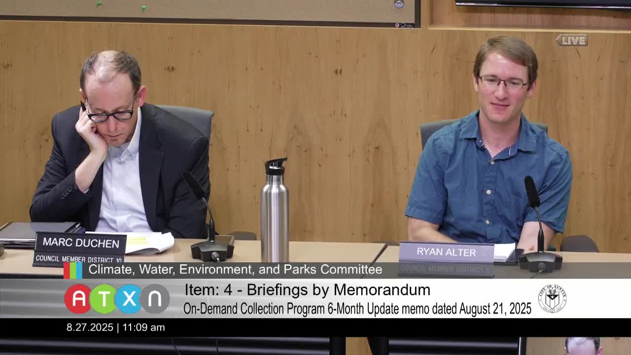 City Council Discusses Bulk Collection Transition and Community Recycling Efforts