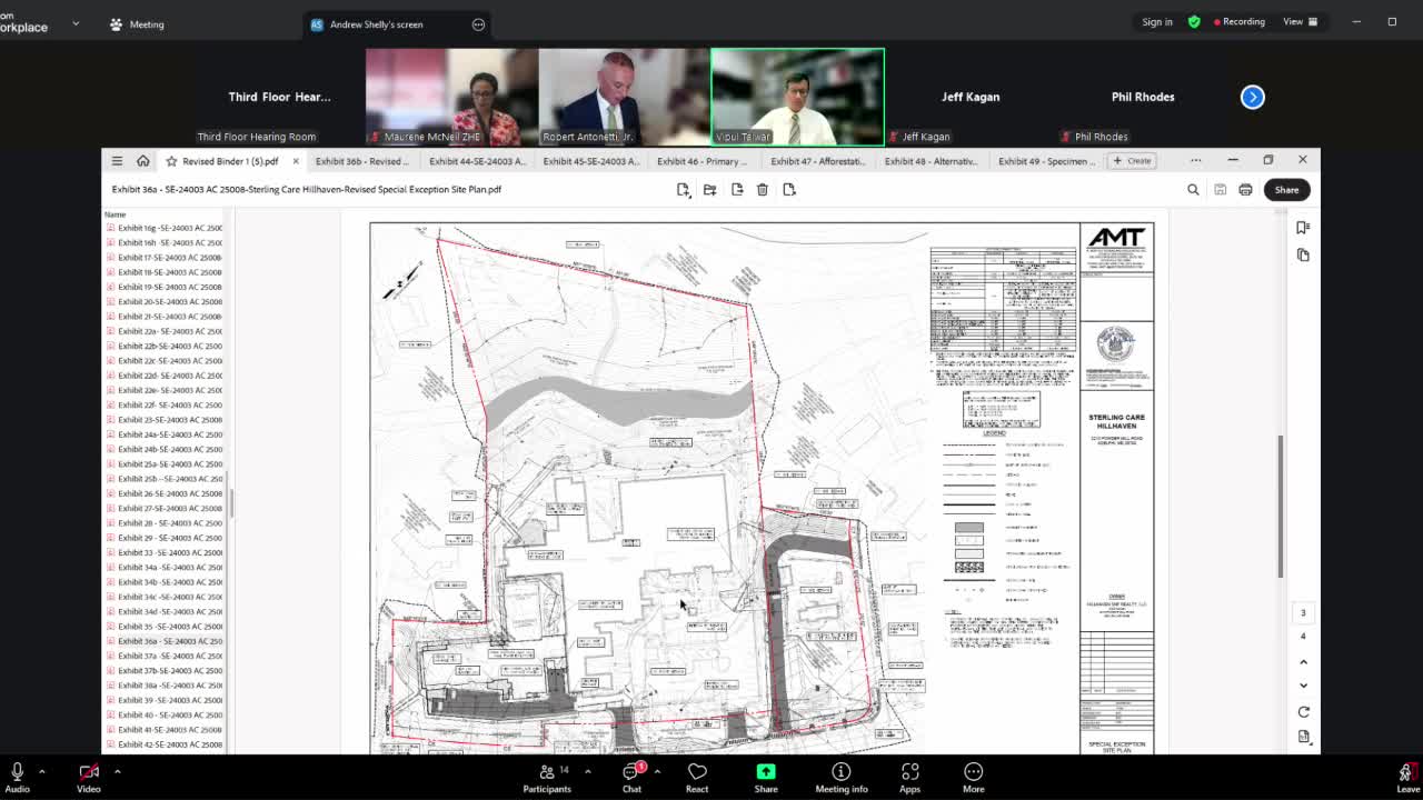 Vipul Talwar testifies as expert architect for Sterling Care Hill Haven nursing home expansion