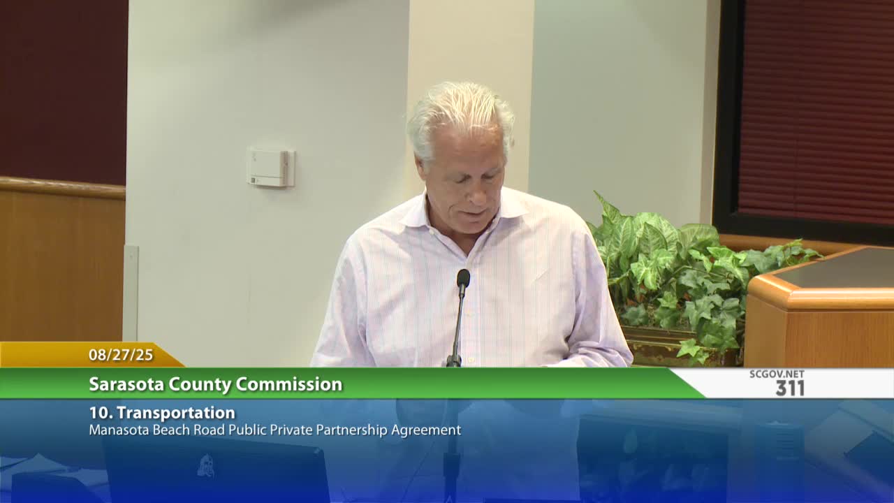 Sarasota National Residents Request Design Approval for Manasota Beach Road Enhancements