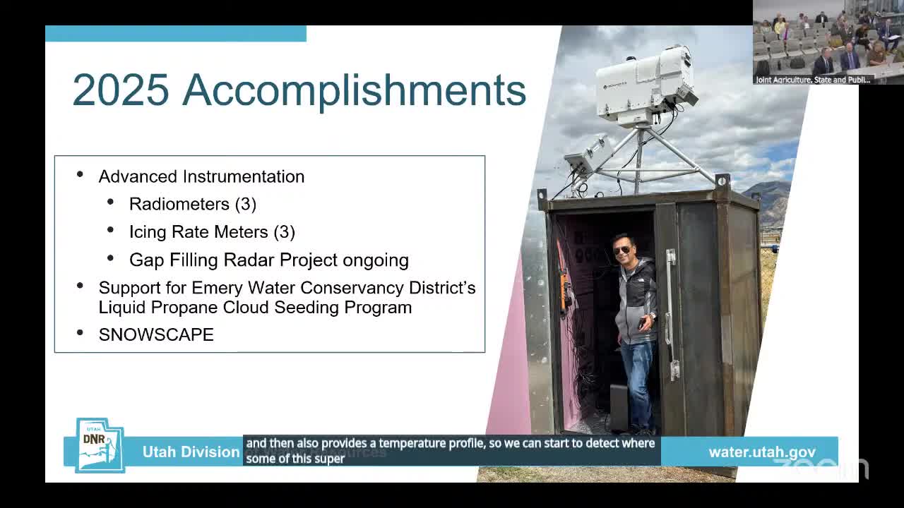 Utah Officials Discuss Cloud Seeding Innovations and Challenges at Legislative Hearing