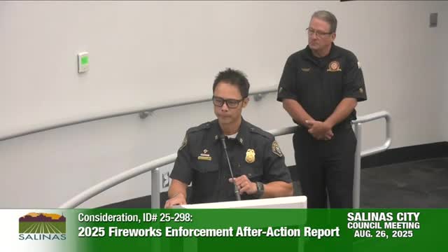 Salinas Council Reviews Fireworks Enforcement and Community Feedback After July Fourth