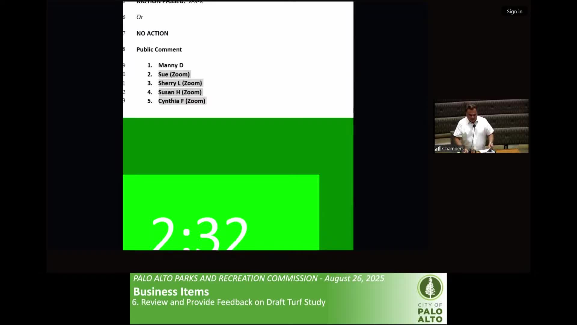 Tenkate Grass consultant advocates artificial turf recycling in Palo Alto turf study debate