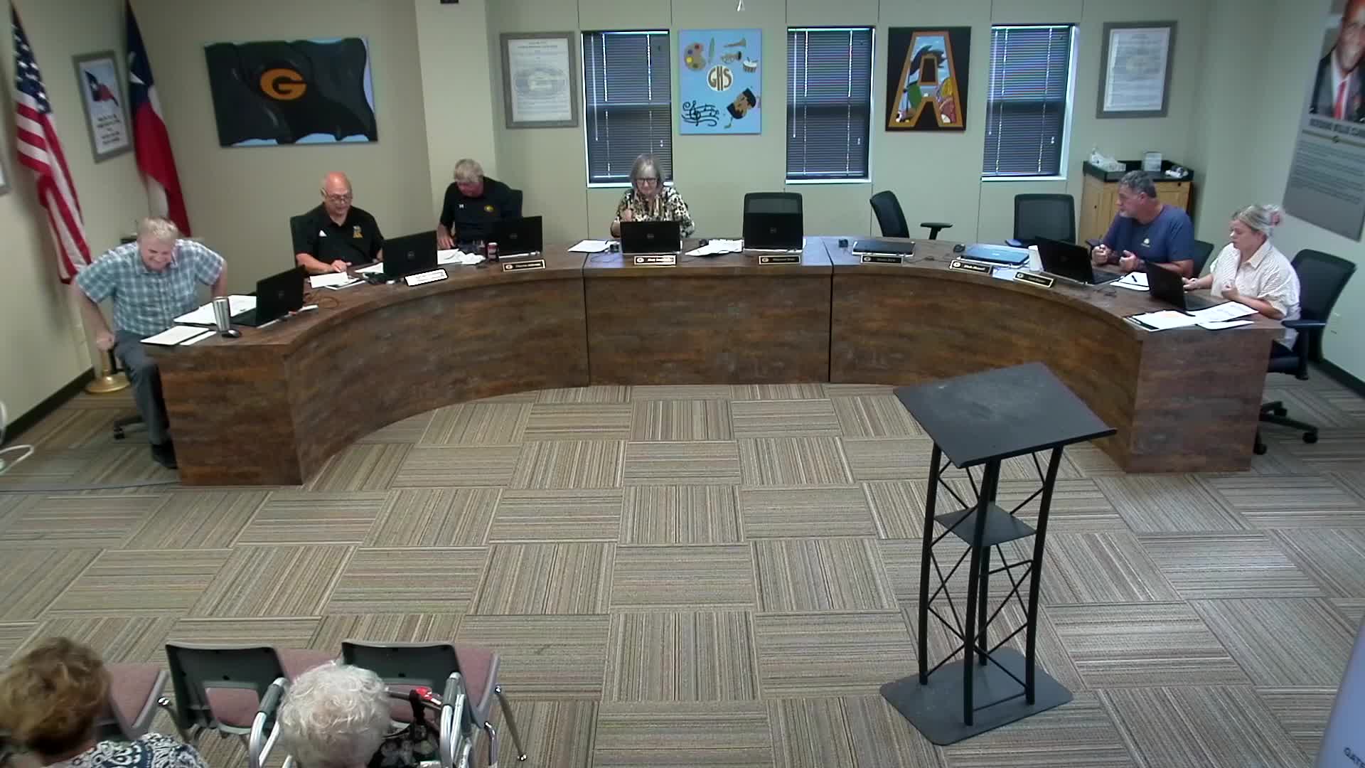 Texas Ceremony Begins with Pledge to U.S. and Texas Flags