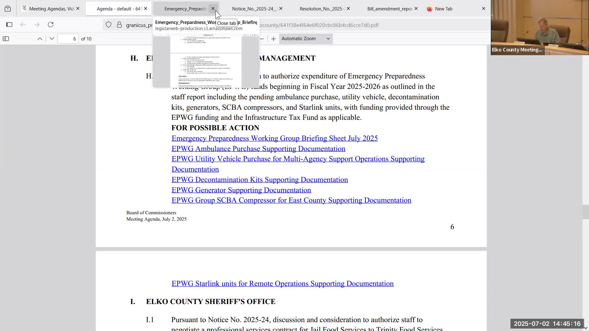 Board approves sheriff food contract negotiation, interim public defender appointment and county tax resolutions