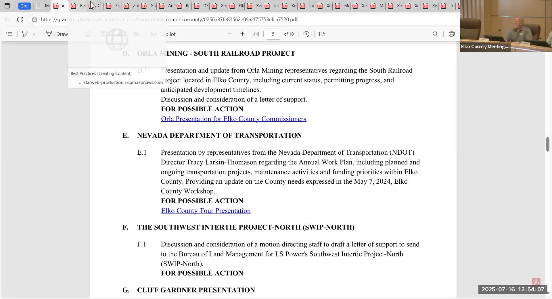 NDOT updates Elko County on rural engagement, maintenance work and potential passing lanes on US 93