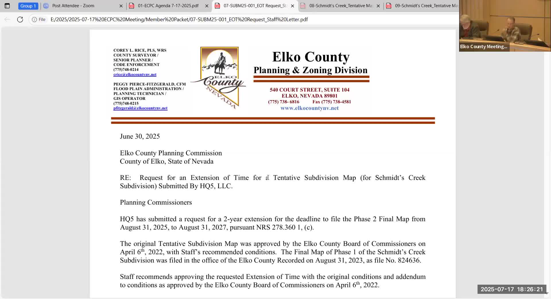 Commission extends Smiths Creek subdivision deadline by two years