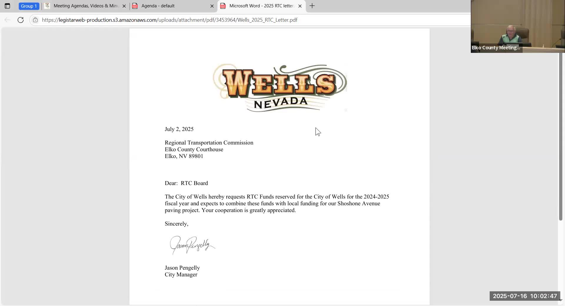 RTC approves $40,952 for City of Wells Shoshone Avenue curb, gutter and sidewalk repairs