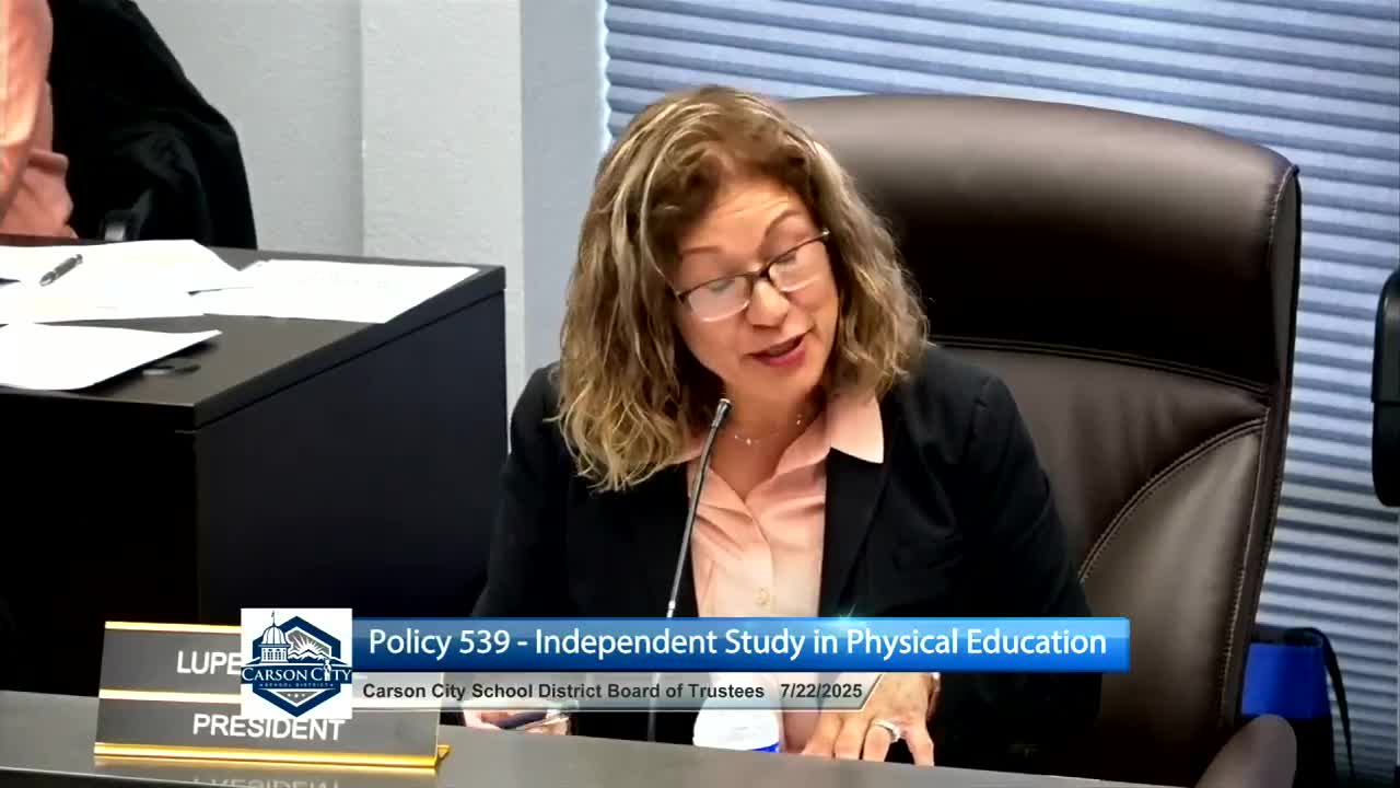 Board reviews state-aligned draft allowing outside activities to satisfy high-school PE requirements