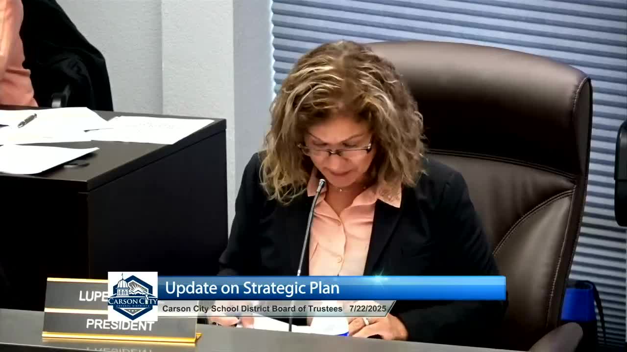 Superintendent updates trustees on "Power Carson 2027" strategic plan progress