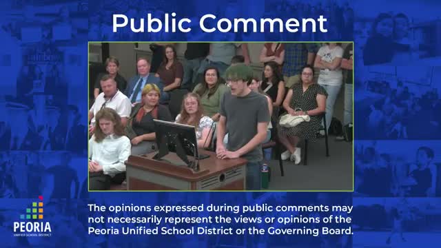 Students Advocate for Performing Arts Programs at Peoria School Board Meeting